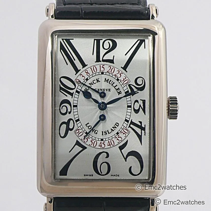 Franck Muller Long Island 1100 DS R 32.5mm White gold Silvered