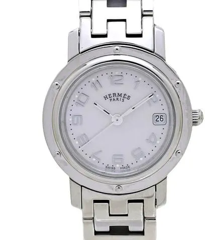 Hermès Clipper CL4.210.214/3796 24mm stainless Mother-of-pearl