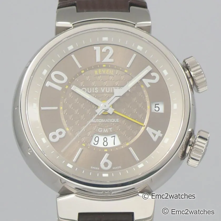 Louis Vuitton Tambour 41.5mm White gold Sand