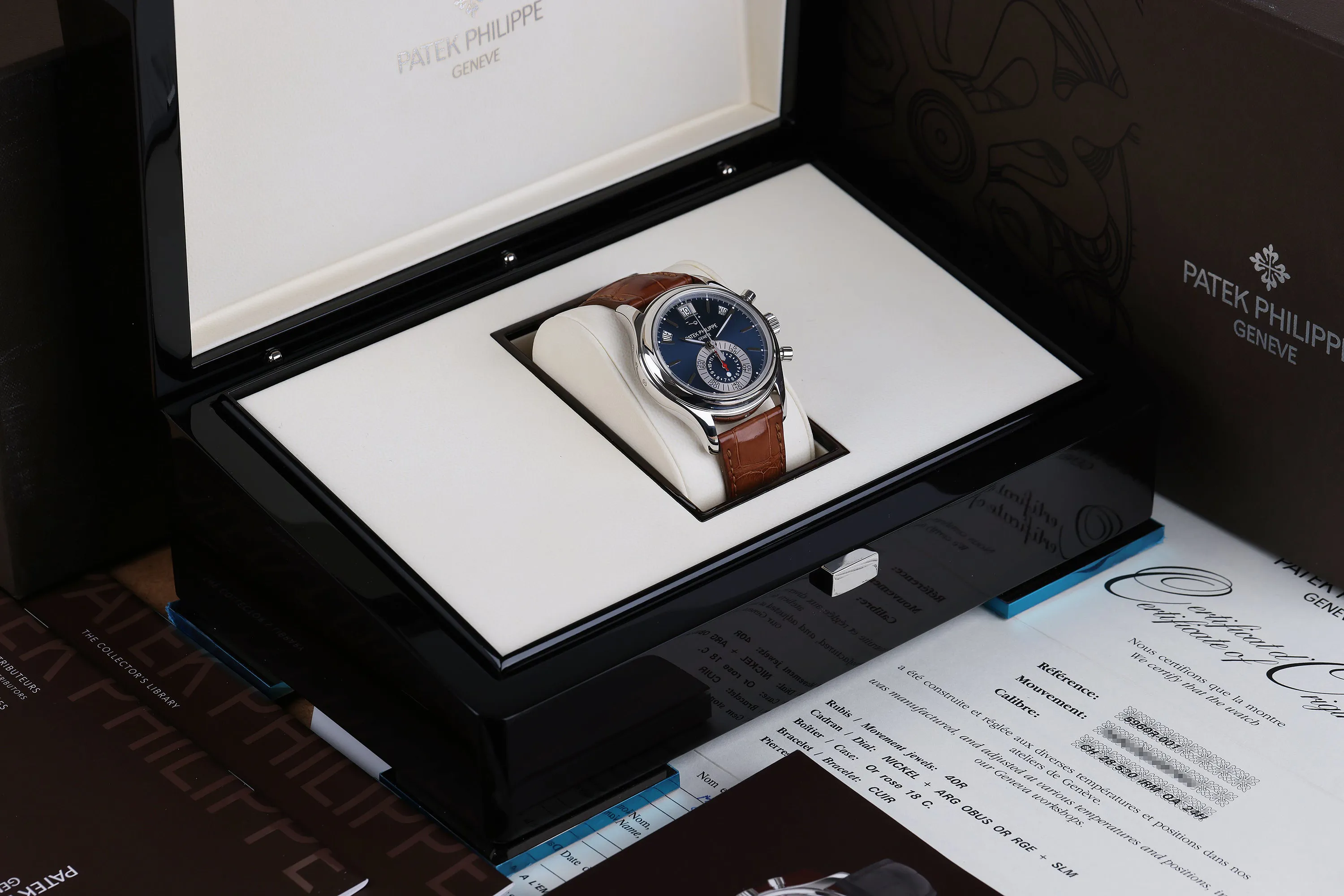 Patek Philippe Annual Calendar Chronograph 5960P-015 40mm Platinum Blue 8