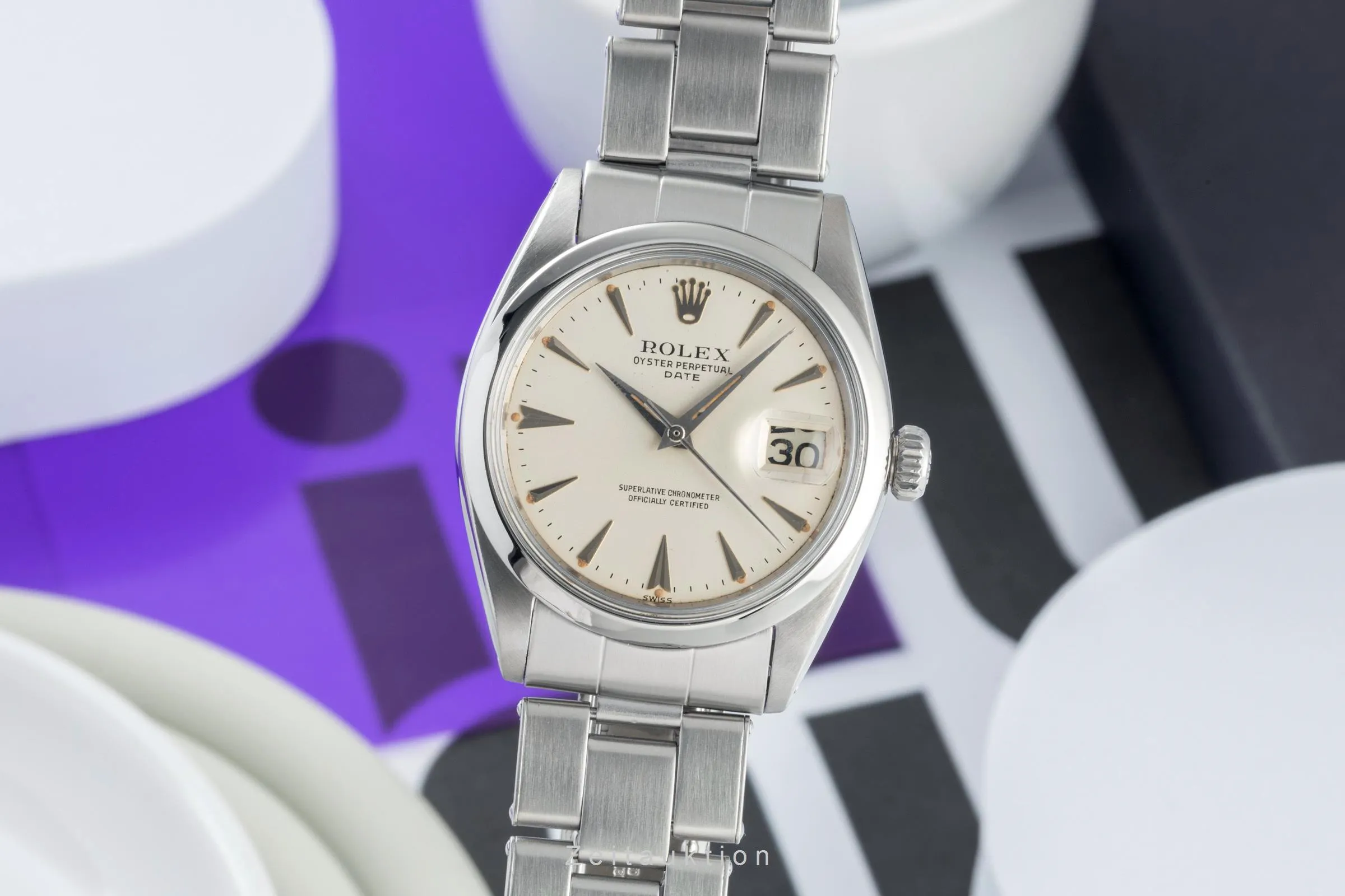 Rolex Oyster Perpetual Date 1500 34mm Steel Silver