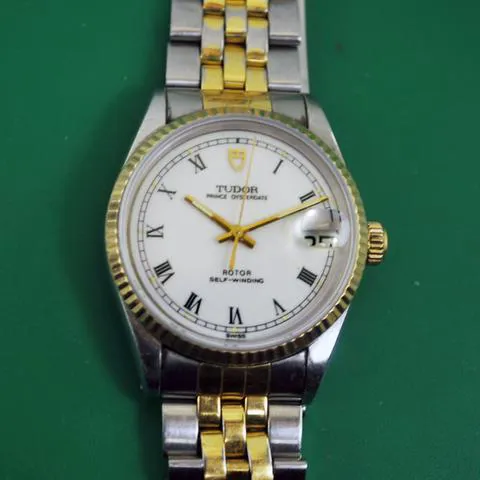 Tudor Prince Date 74033 34mm Yellow gold and Stainless steel White