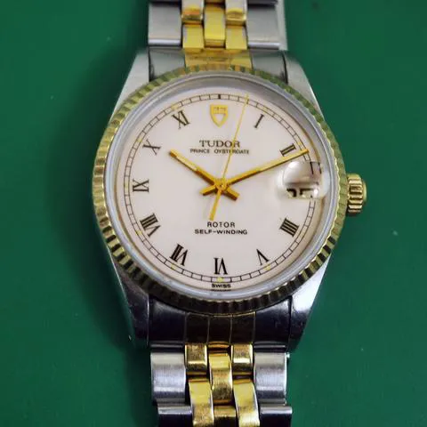 Tudor Prince Date 74033 34mm Yellow gold and Stainless steel White 1