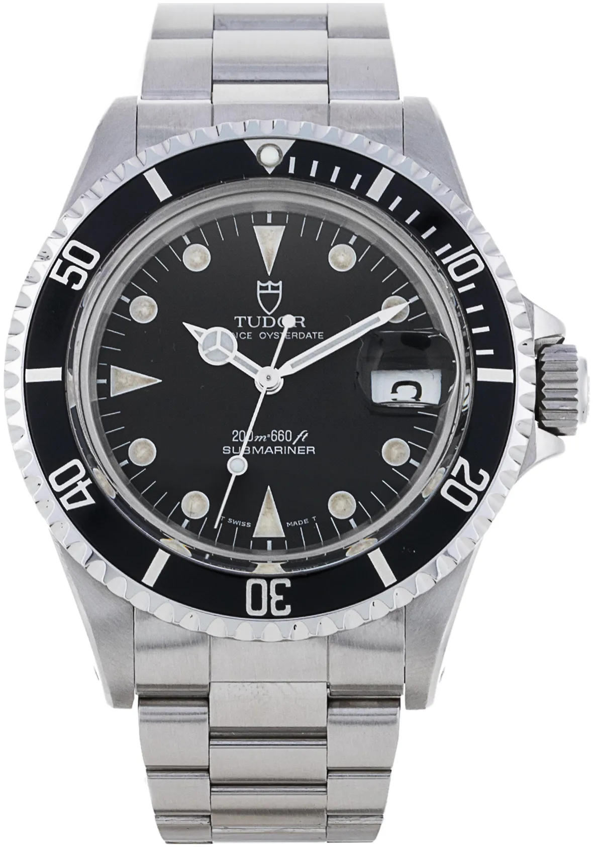 Tudor Submariner 79090 40mm Stainless steel Black Baton