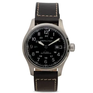 Hamilton Khaki Stainless steel Black