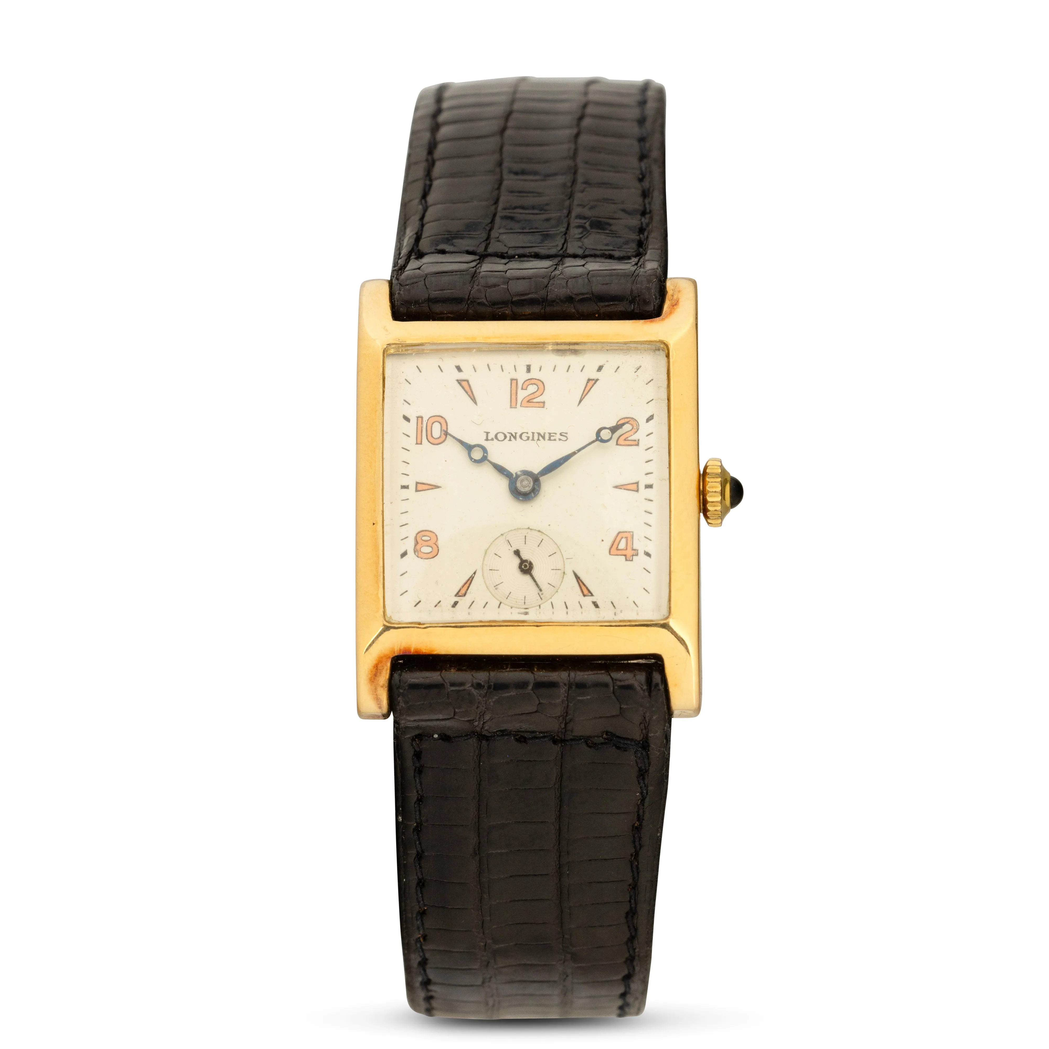 Longines Tank 24mm Yellow gold Silver