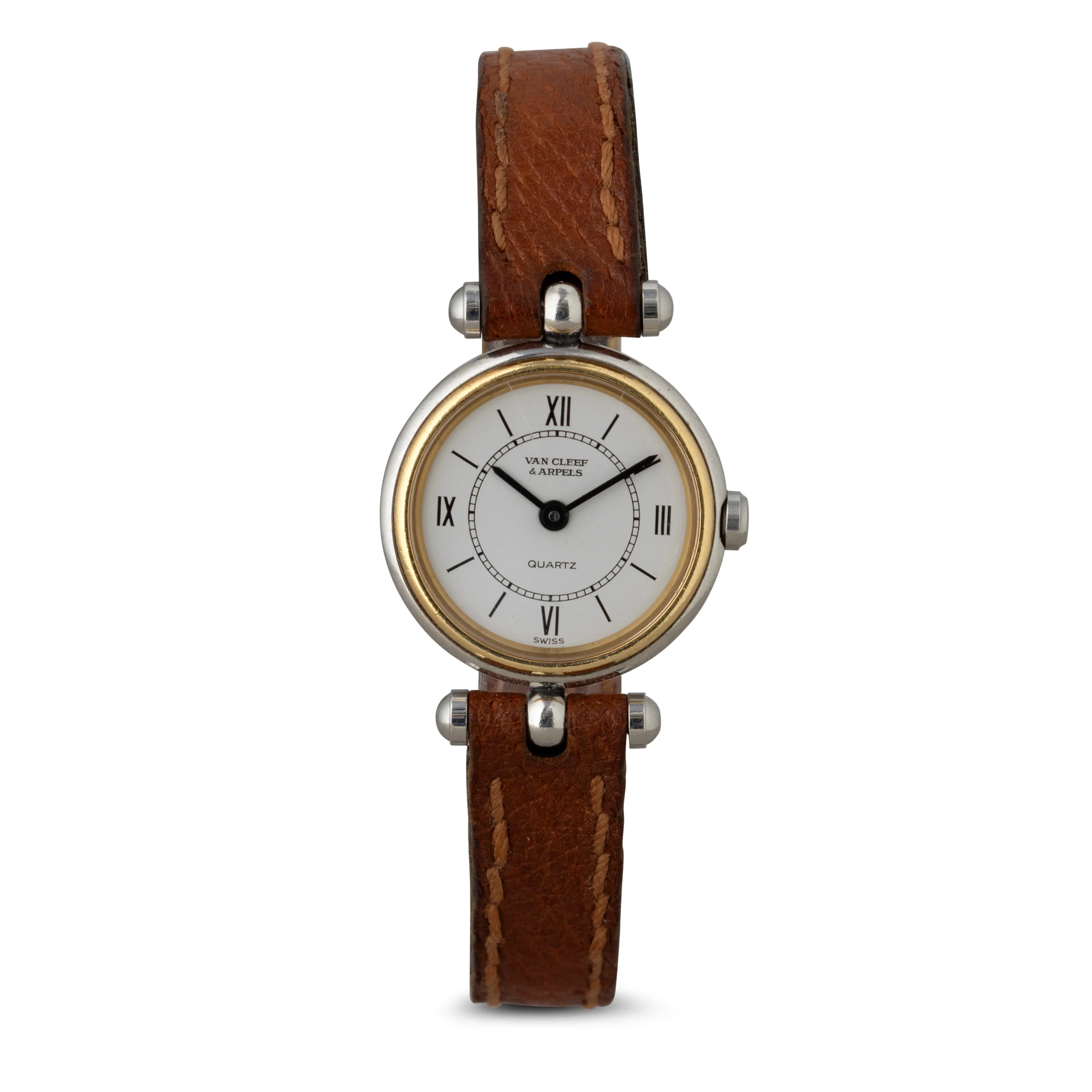 Van Cleef & Arpels 22mm Yellow gold and Stainless steel White