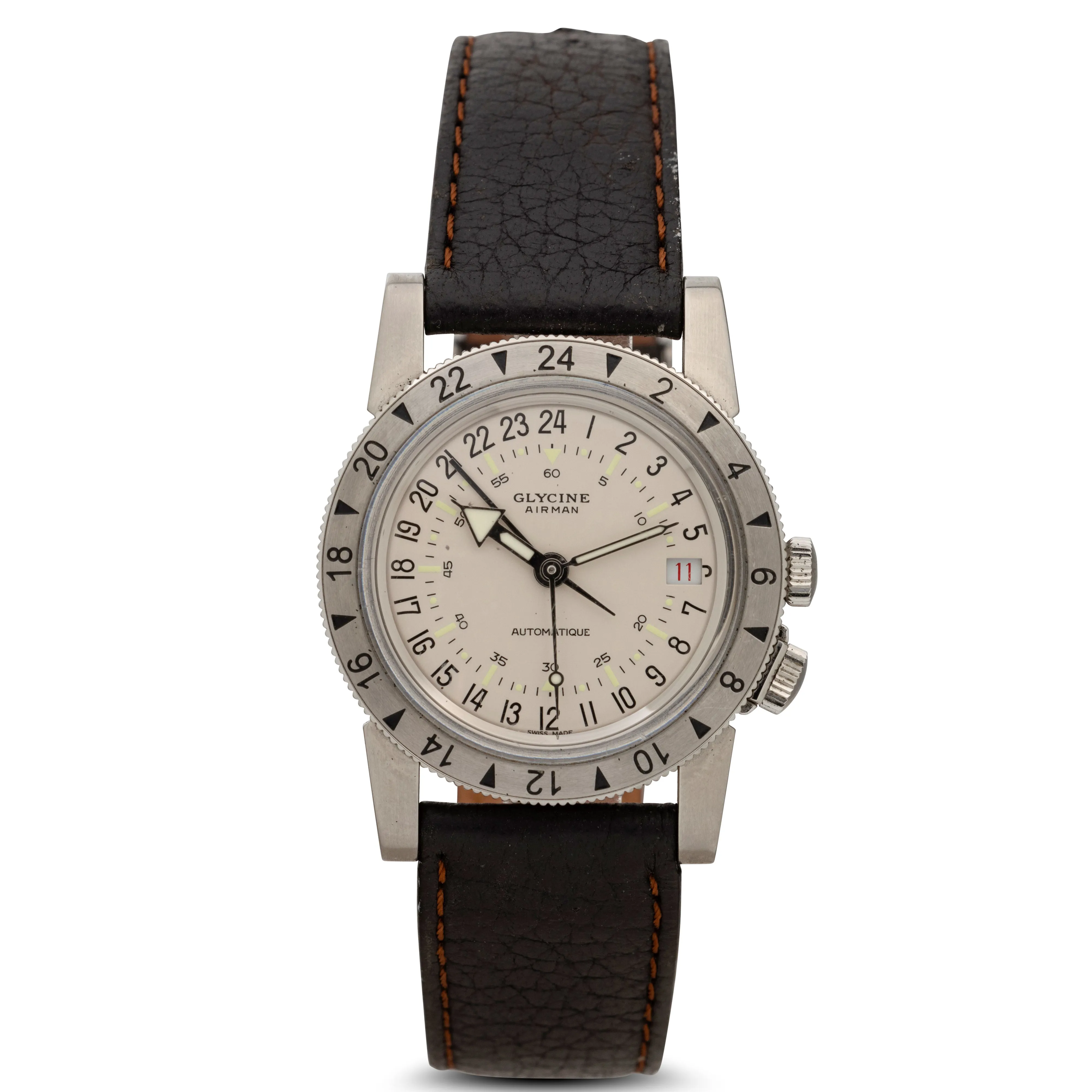 Glycine Airman 36mm Stainless steel Silver