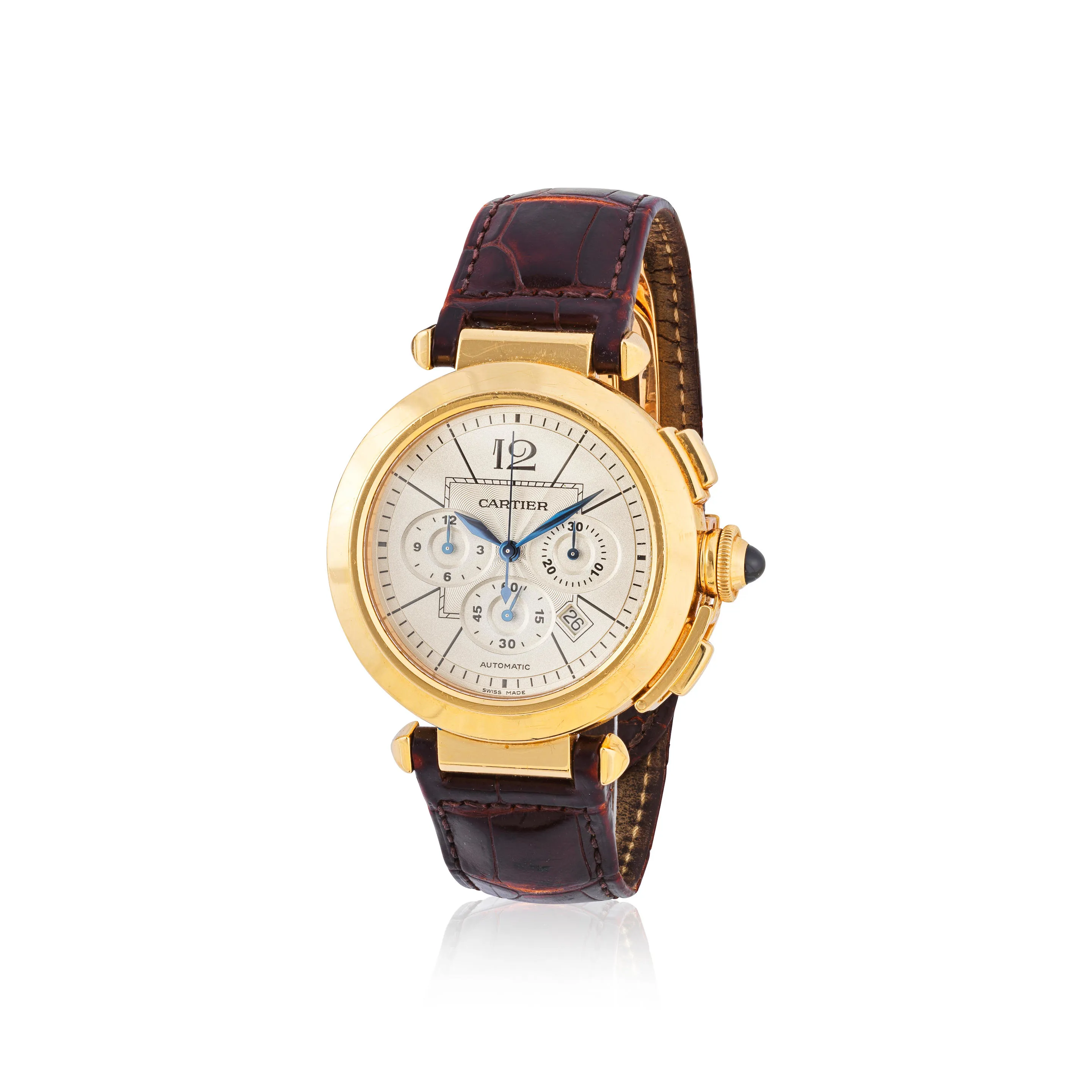 Cartier Pasha 2861 42mm Yellow gold Silver