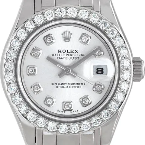 Rolex Lady-Datejust Pearlmaster 80319 28mm White gold Mother-of-pearl