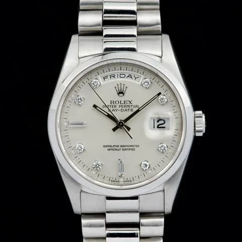 Rolex Day-Date 36 18206 36mm Platinum Silver