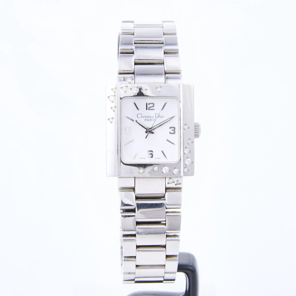 Dior Riva D98-1014 25mm Stainless steel and Diamond Silver