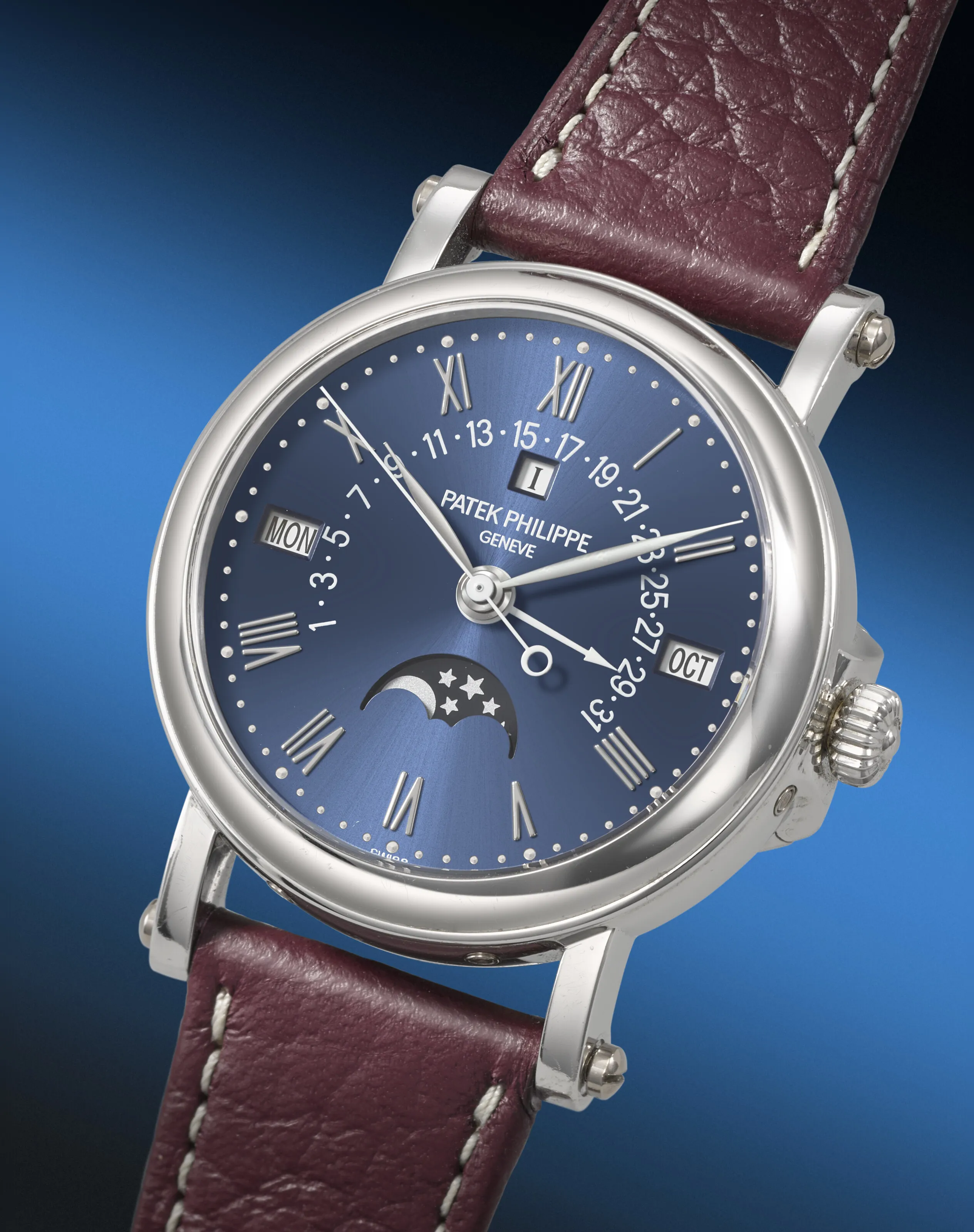 Patek Philippe Retrograde Perpetual Calendar 5059P-018 36mm Platinum Blue 1