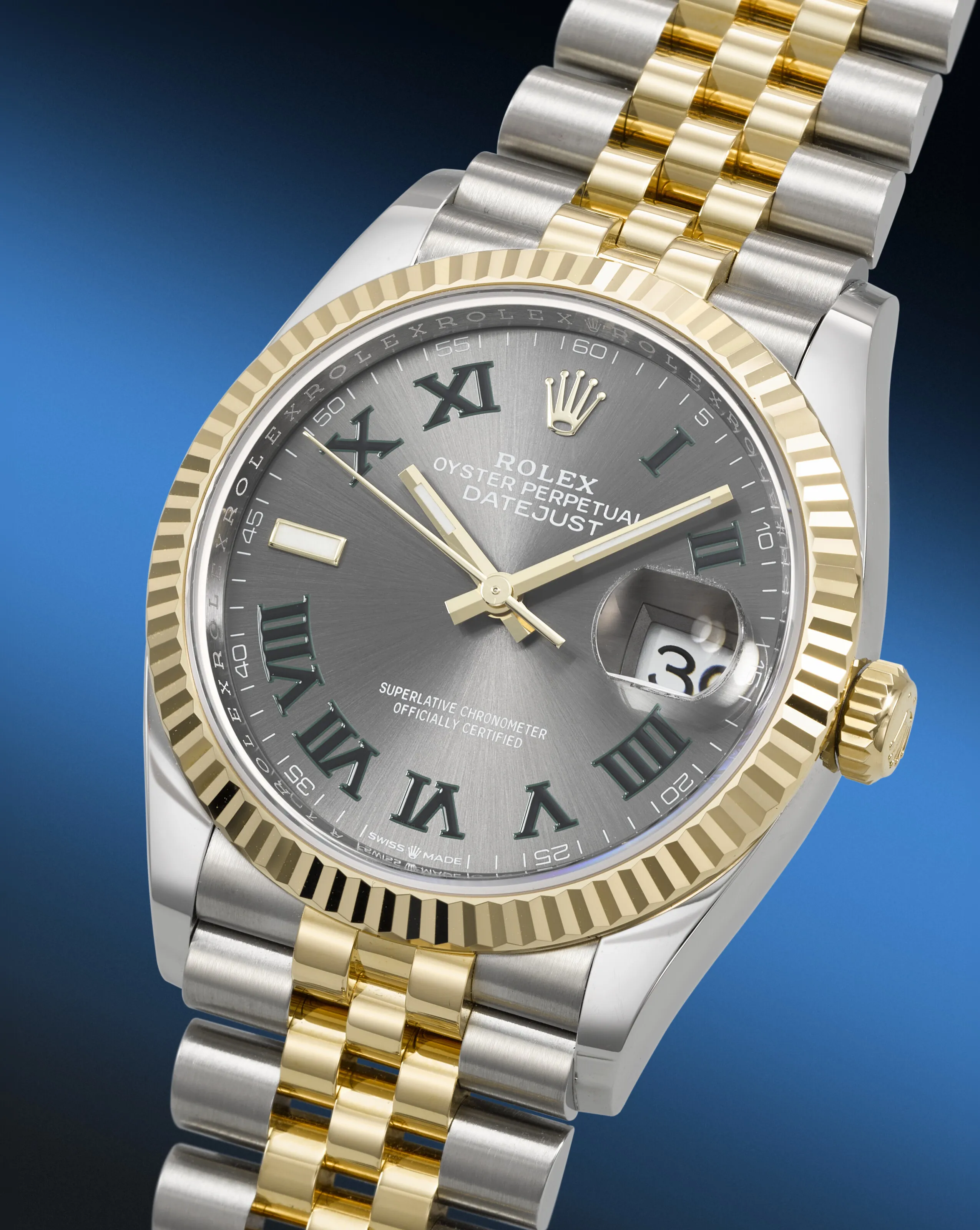 Rolex Datejust 36 126233 36mm Yellow gold and stainless steel Gray 1