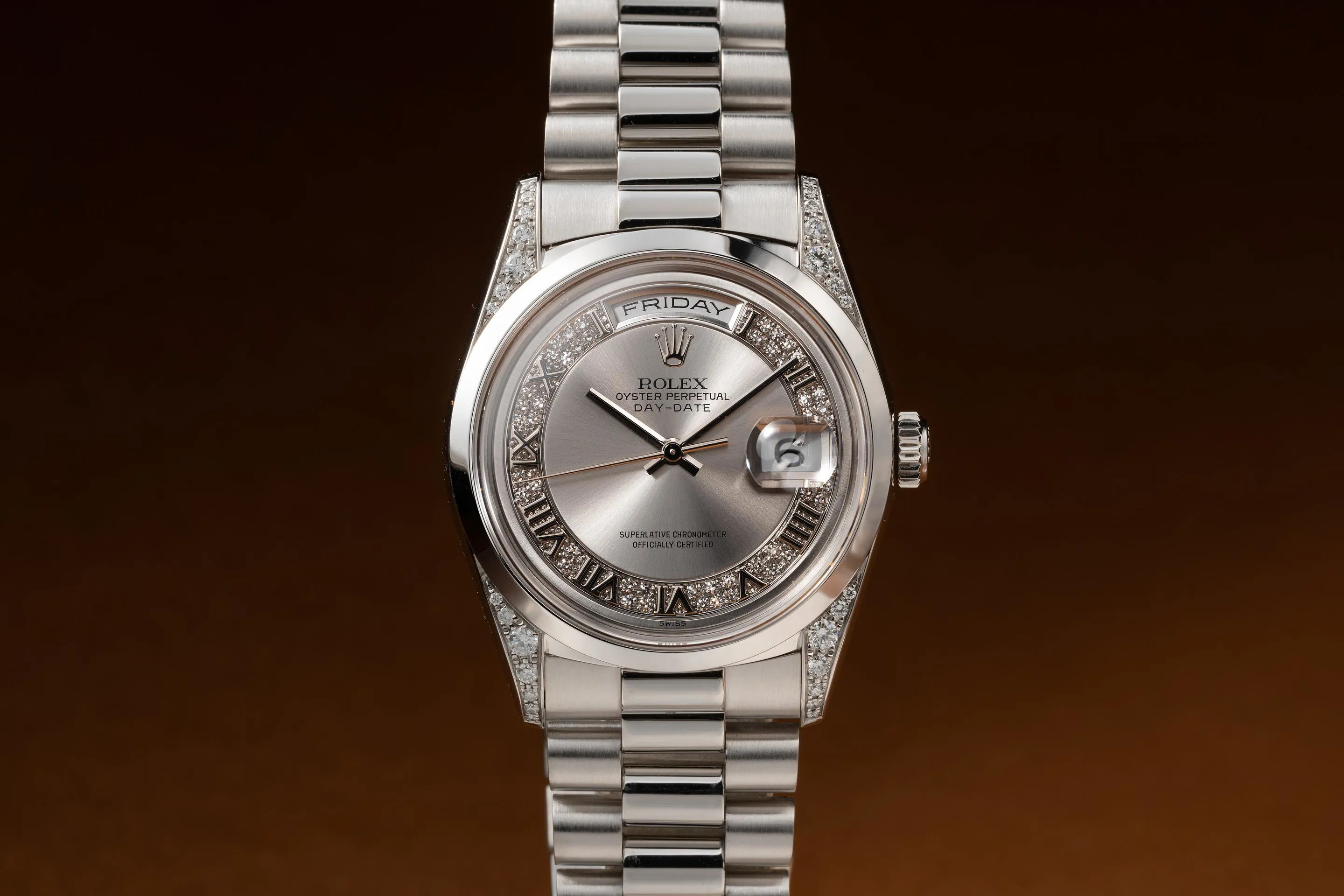 Rolex Day-Date 36 18296 Platinum Silver