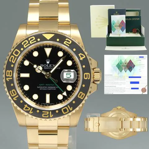 Rolex GMT-Master II 116718 40mm Yellow gold Black