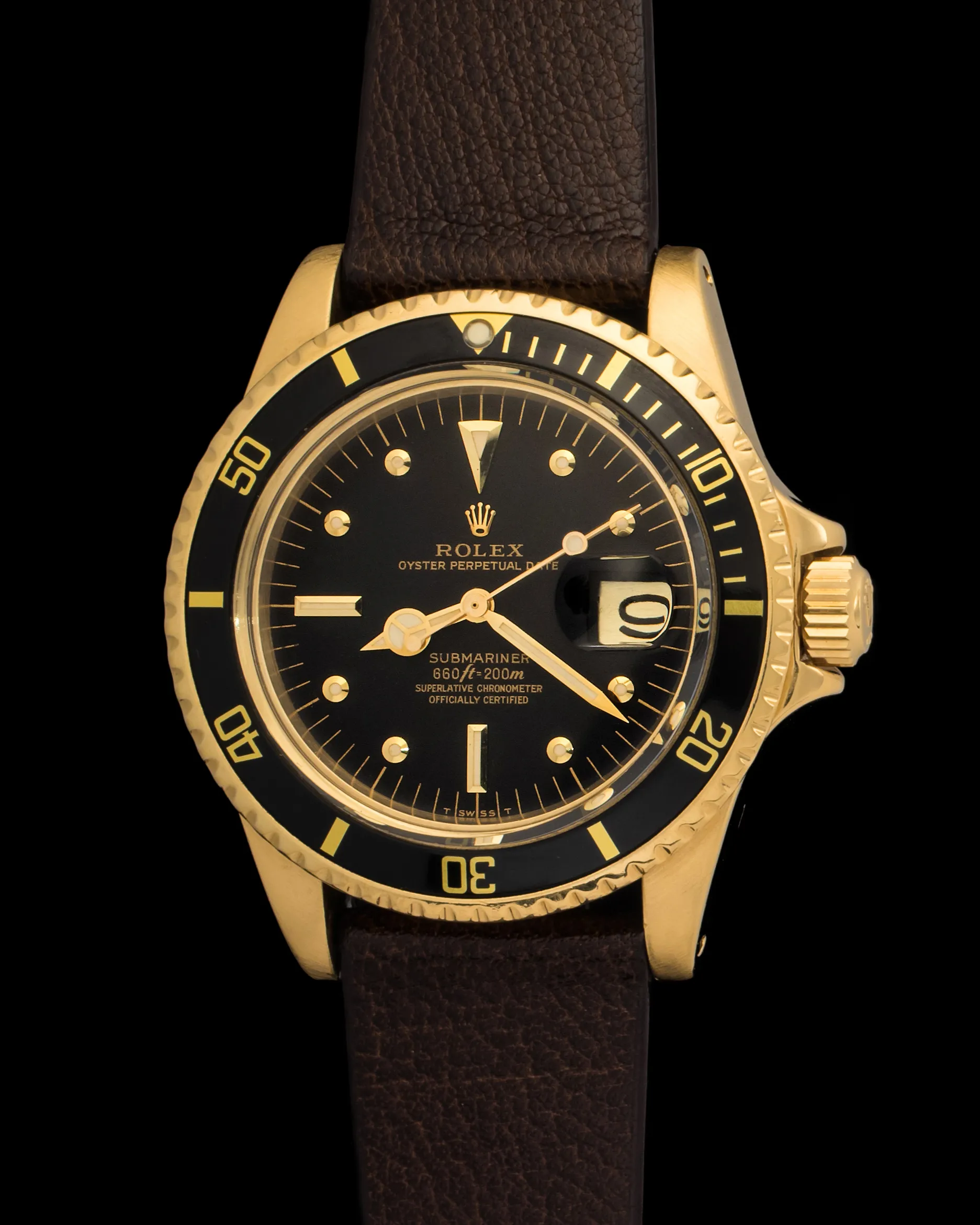 Rolex Submariner 1680 40mm Yellow gold and 18k yellow gold Black