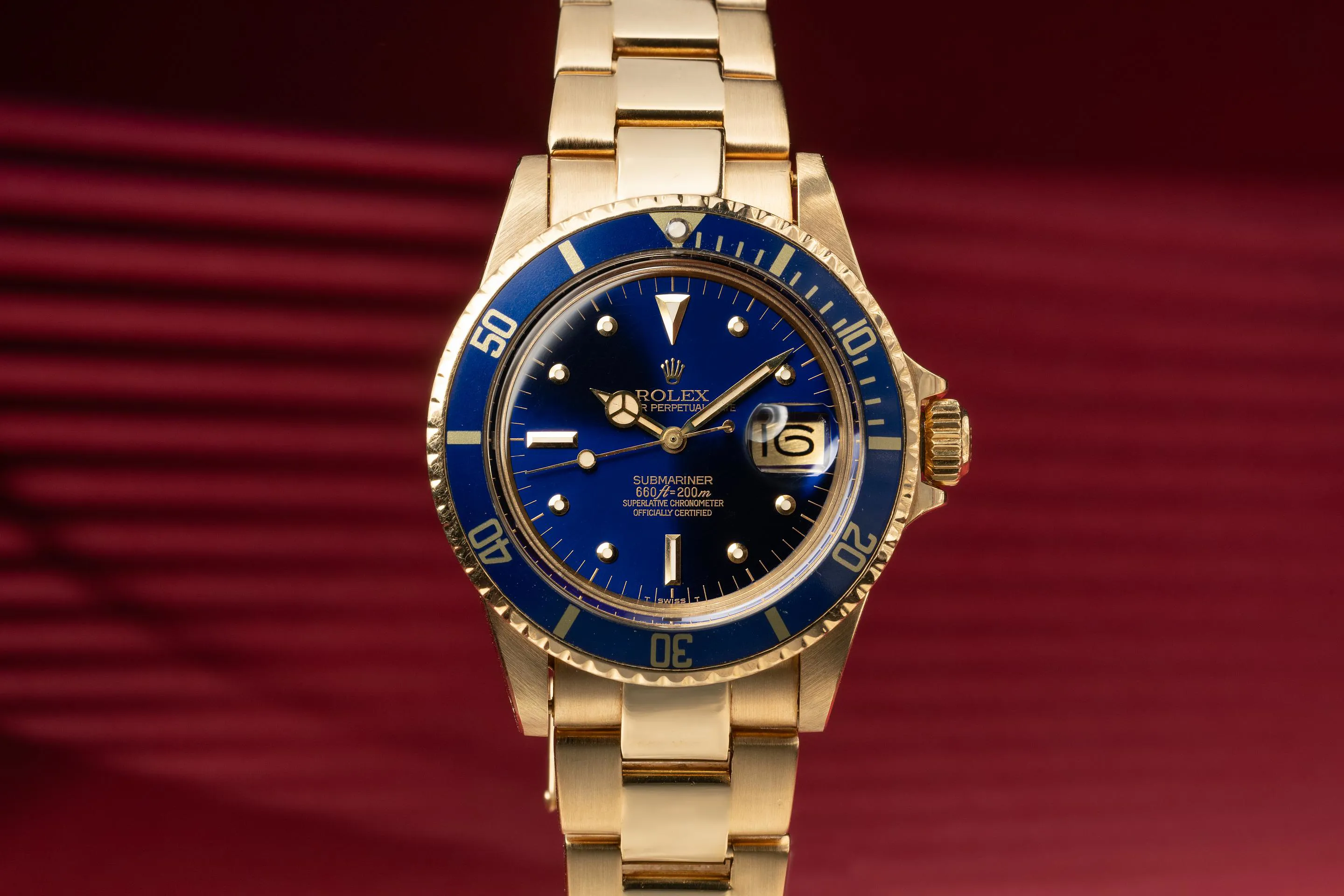 Rolex Submariner 1680 nullmm 18k yellow gold Blue