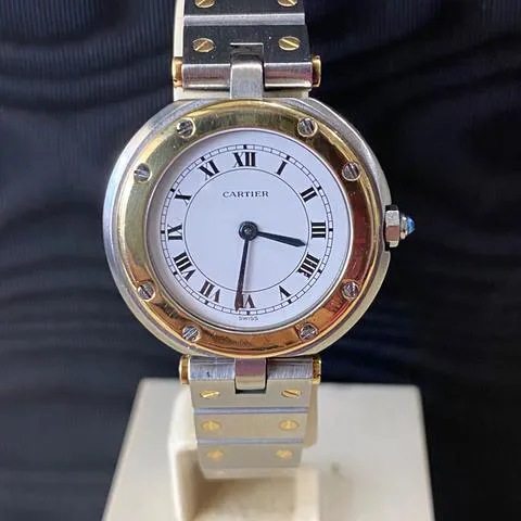 Cartier Santos 8191 27mm Yellow gold and Stainless steel White