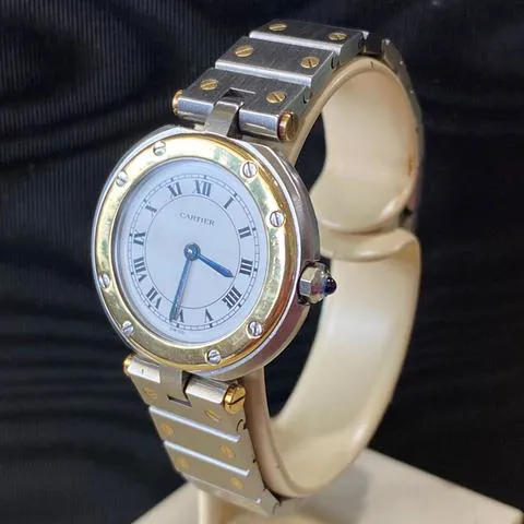 Cartier Santos 8191 27mm Yellow gold and Stainless steel White 2