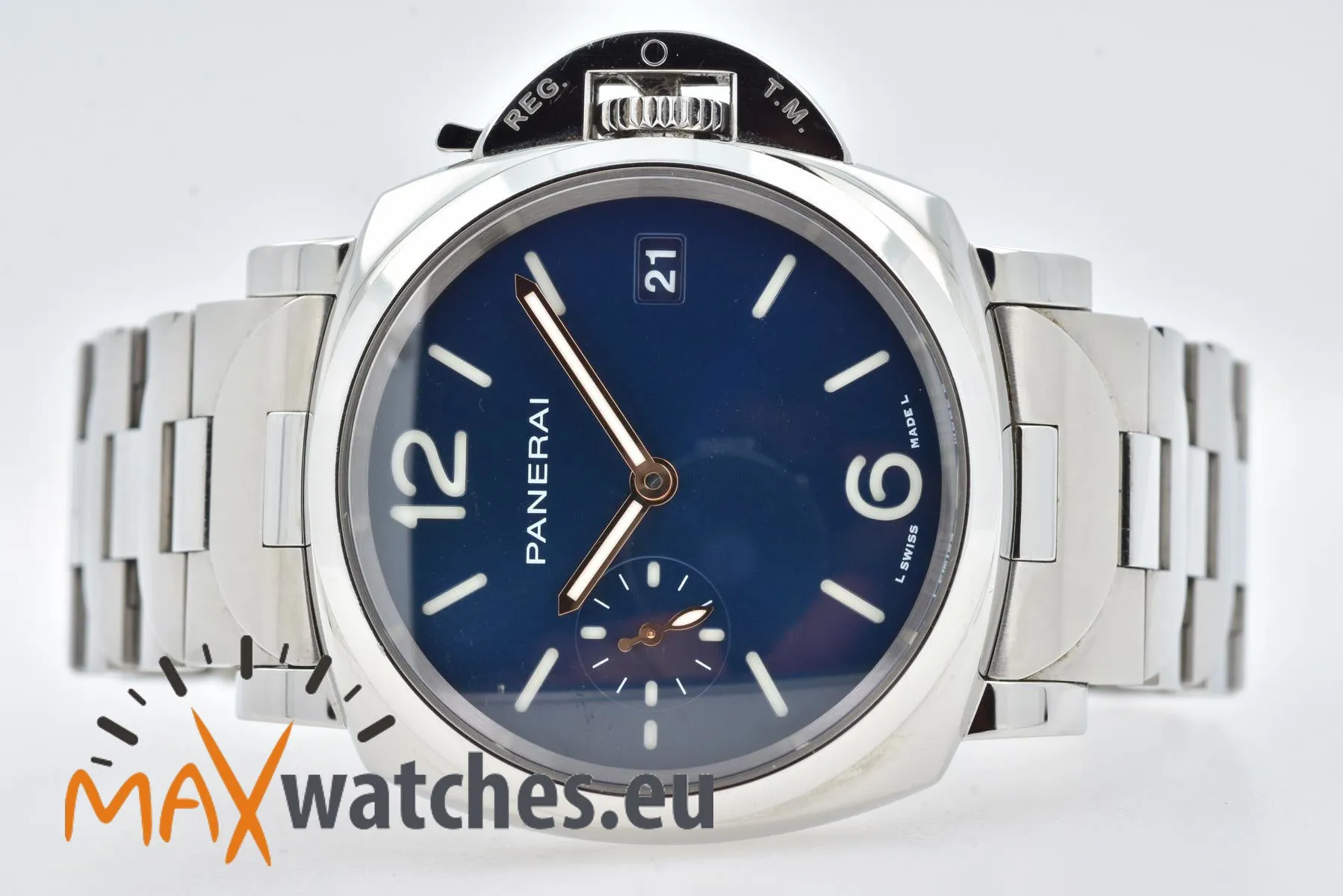 Panerai Luminor Marina PAM 01123 38mm Stainless steel Blue