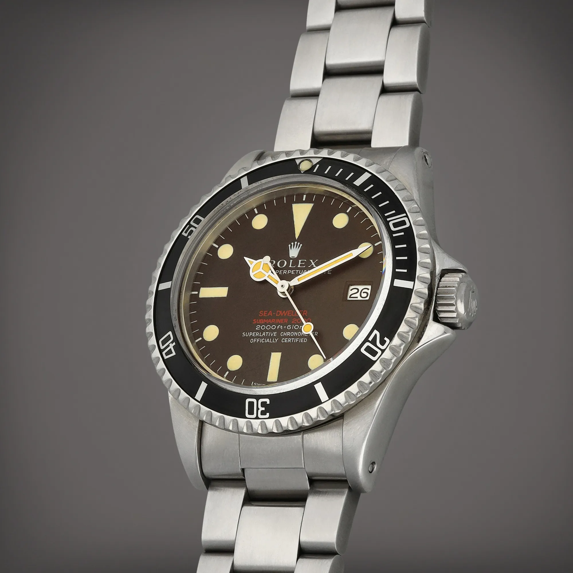 Rolex Sea-Dweller 1665 40mm Stainless steel Brown