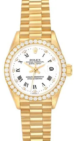 Rolex Datejust 69138G 26mm Yellow gold White