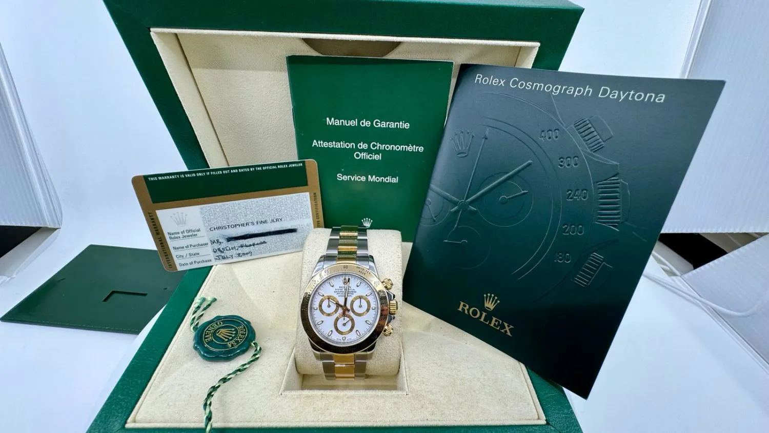 Rolex Daytona 116523 40mm Yellow gold and stainless steel White 5