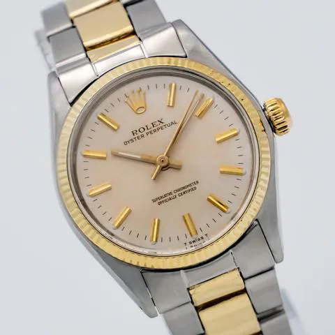 Rolex Oyster Perpetual 31 6751 31mm Yellow gold and Stainless steel White