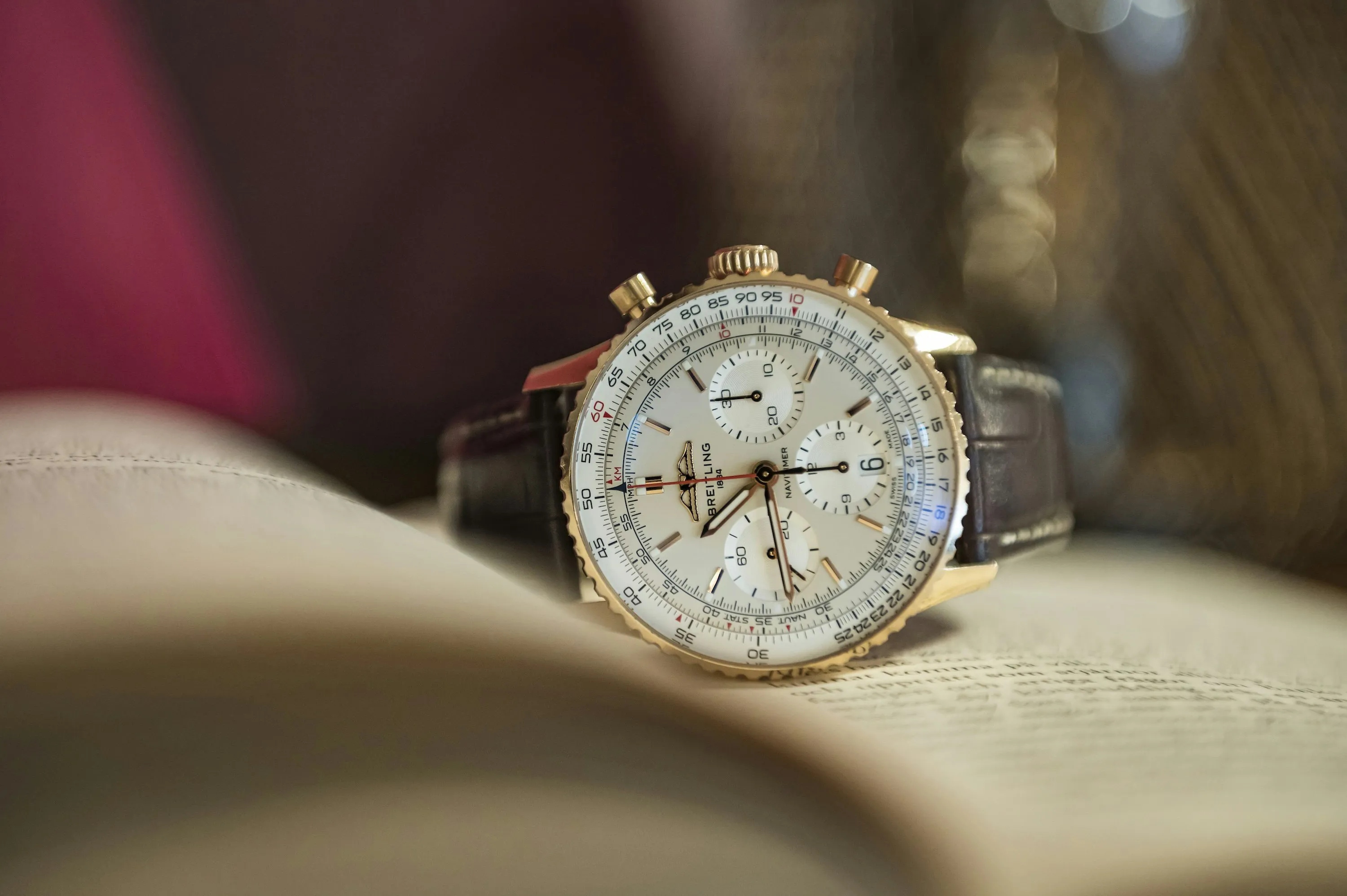 Breitling Navitimer RB0139 41mm Red gold Silver