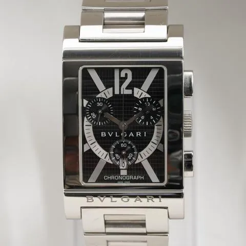 Bulgari Rettangolo RTC 49 S 29mm Stainless steel Black