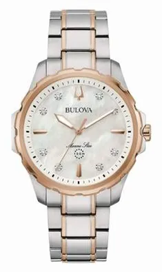 Bulova Marine Star 98P228 36mm Stainless steel Mother-of-pearl