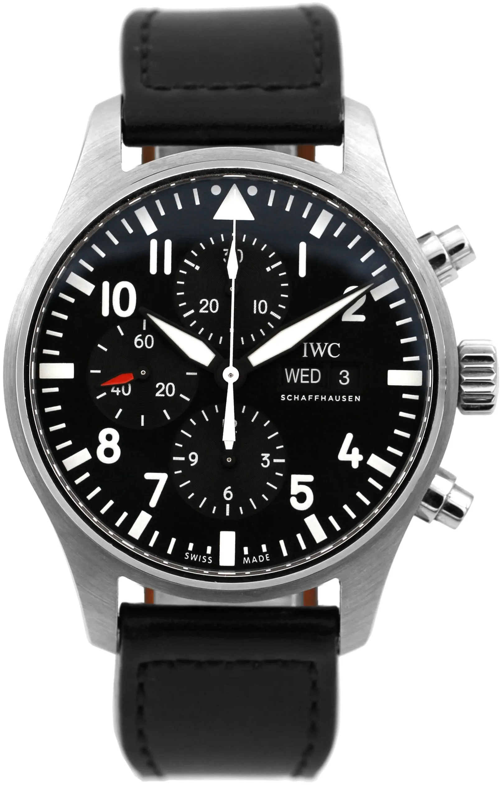 IWC Pilot Chronograph IW377709 43mm Stainless steel Black