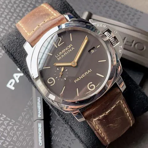 Panerai Luminor 1950 PAM00608 44mm Steel Brown