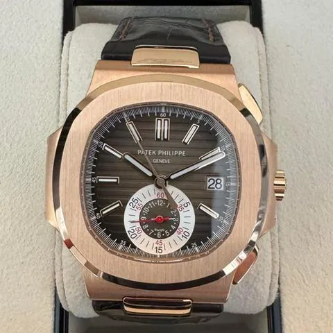 Patek Philippe Nautilus 5980R-001 40.5mm Rose gold Brown