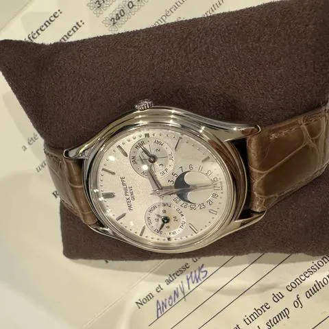 Patek Philippe Perpetual Calendar 3940G 36mm White gold Silver 4