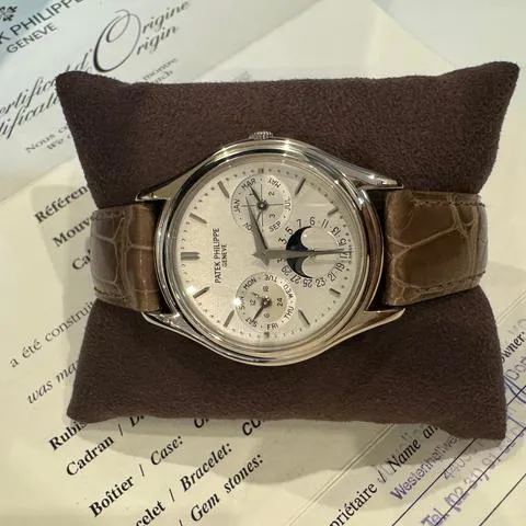 Patek Philippe Perpetual Calendar 3940G 36mm White gold Silver 5