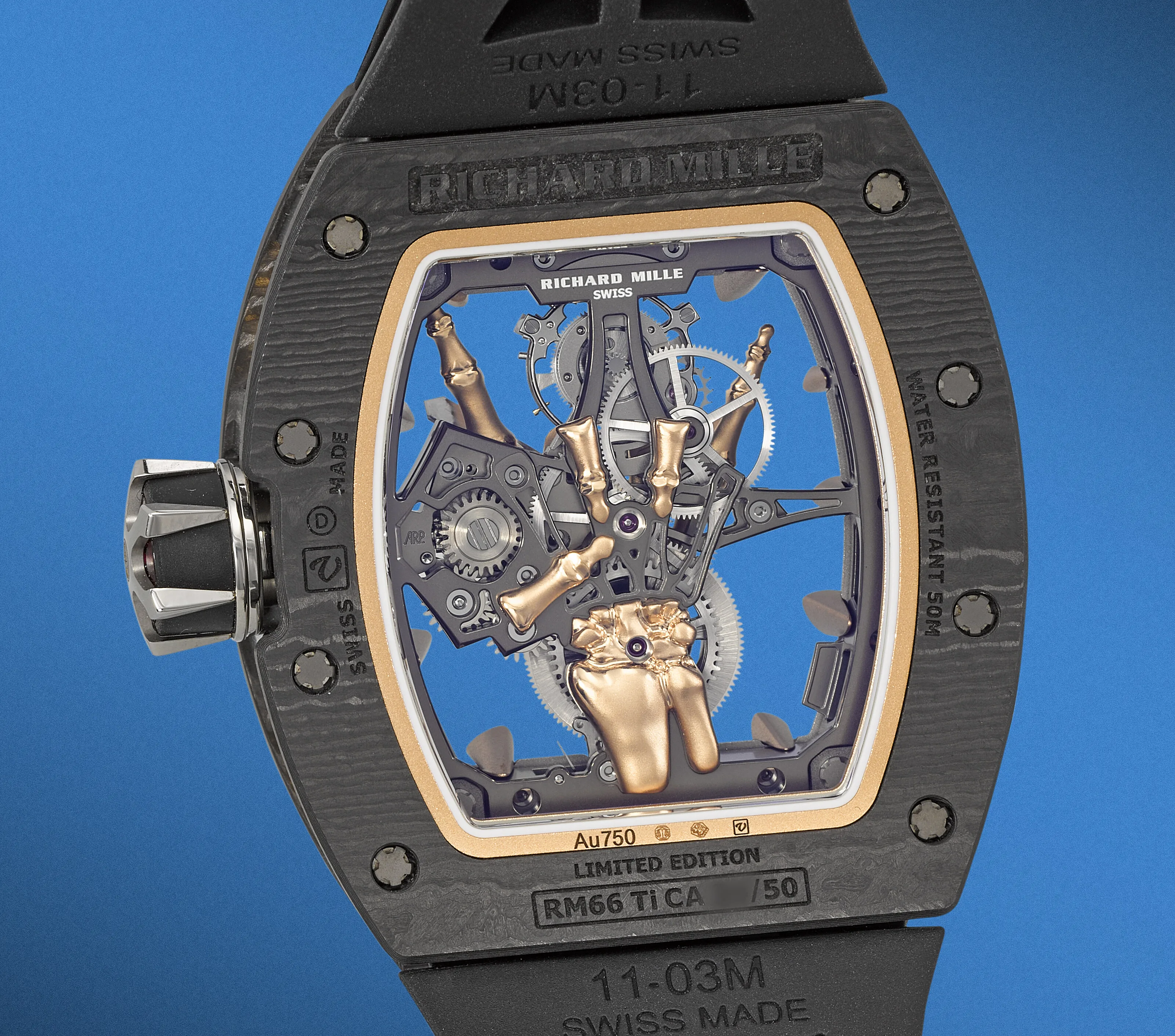 Richard Mille RM 66 Flying Tourbillon RM66 Ti CA 42.5mm Rose gold and Titanium Skeletonized 3