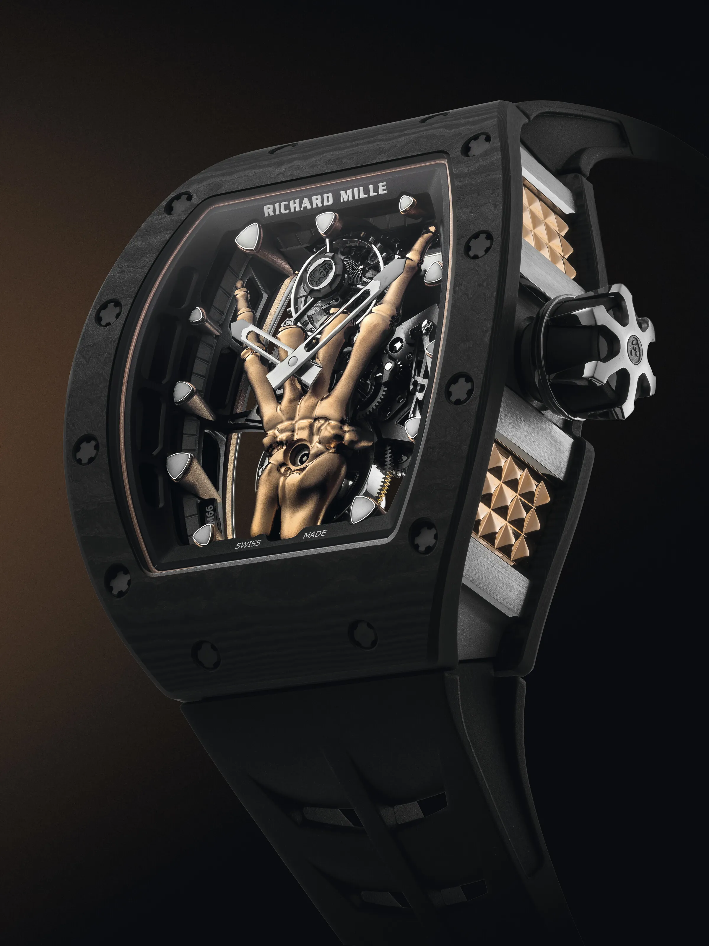 Richard Mille RM 66 Flying Tourbillon RM66 Ti CA 42.5mm Rose gold and Titanium Skeletonized 4