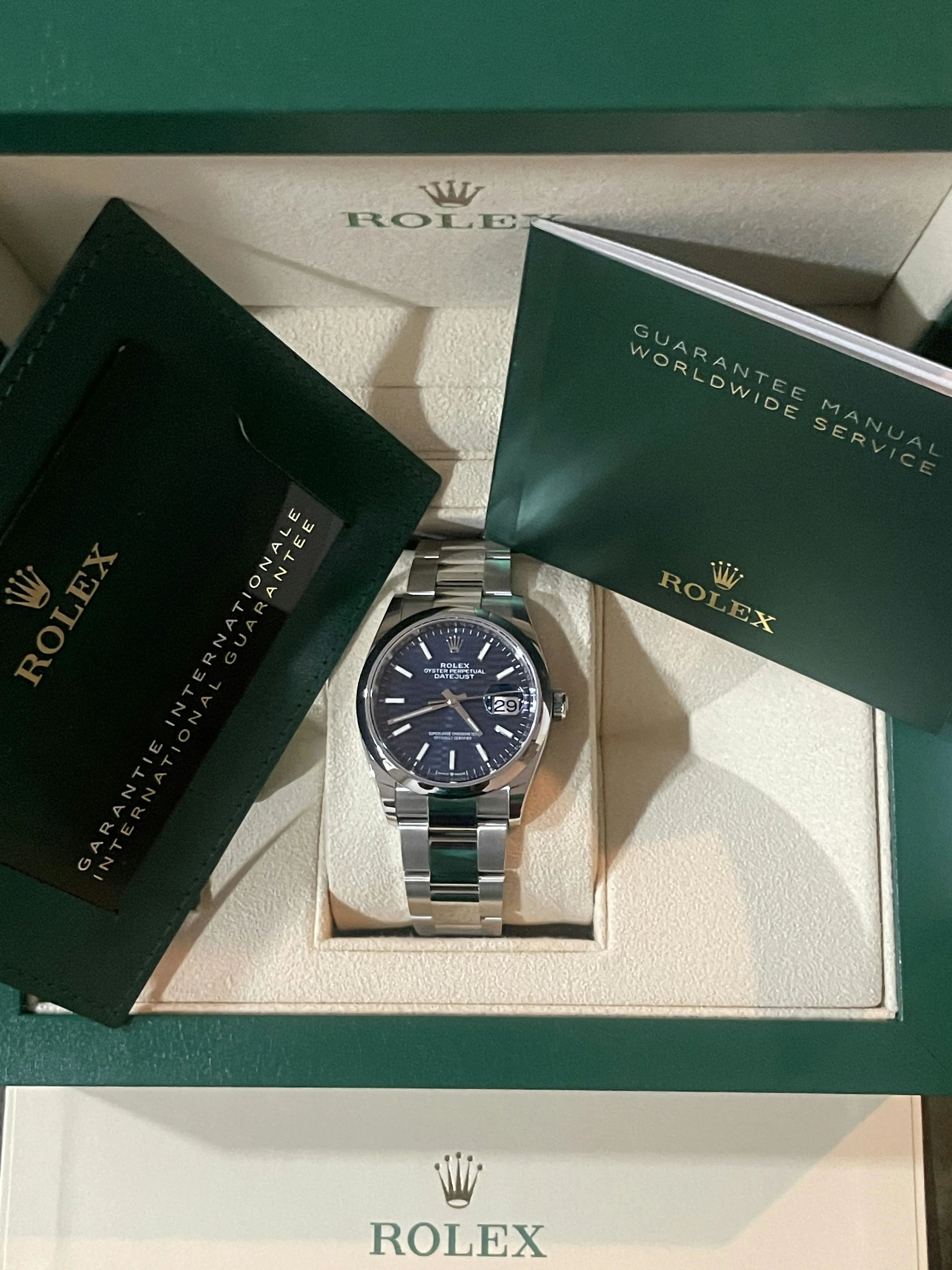 Rolex Datejust 126200 36mm Stainless steel Blue 17