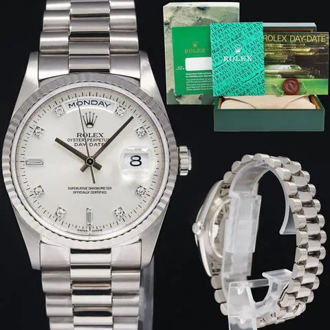 Rolex Day-Date 36 18239 36mm White gold Silver