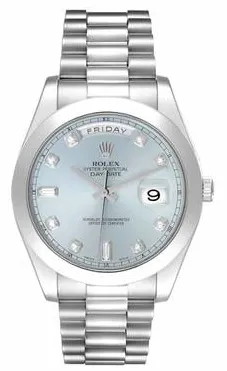 Rolex Day-Date II 218206 41mm Platinum Blue