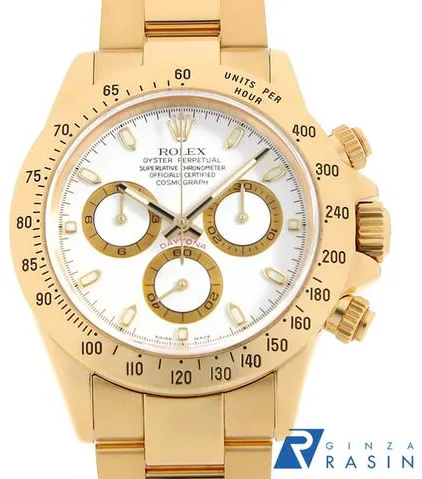 Rolex Daytona 116528 40mm Yellow gold White