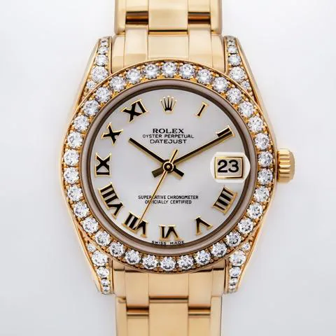 Rolex Pearlmaster 81158 34mm Yellow gold Mother of pearl