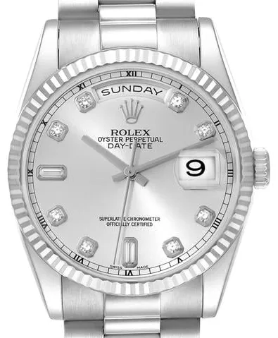 Rolex Day-Date 36 118239 36mm White gold Silver