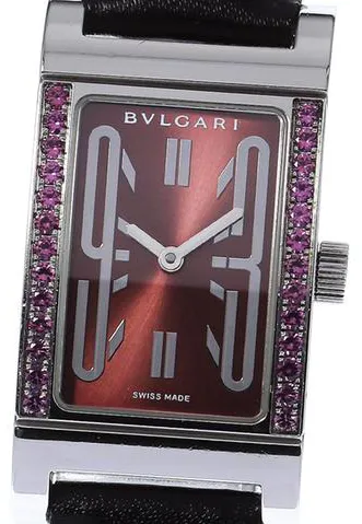 Bulgari Rettangolo RT39S 21mm Stainless steel Bordeaux