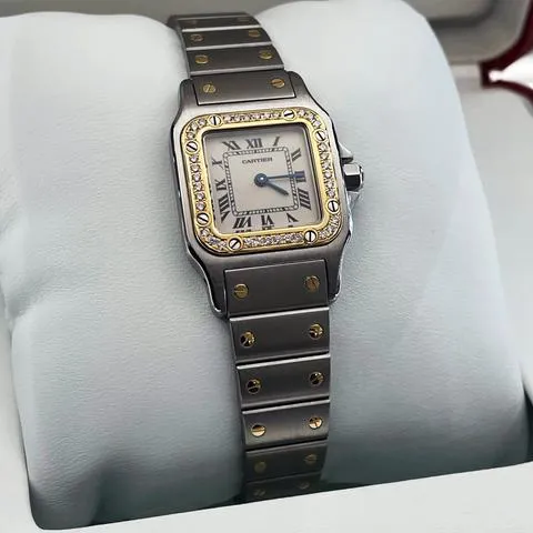 Cartier Santos W20012C4 24mm Yellow gold and Stainless steel Silver