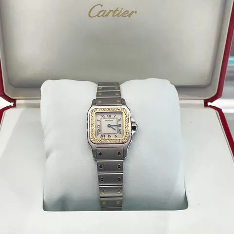 Cartier Santos W20012C4 24mm Yellow gold and Stainless steel Silver 9