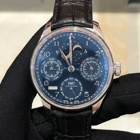 IWC Portugieser IW503401 44mm 18k white gold Blue