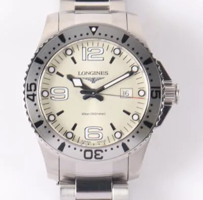 Longines HydroConquest L3.640.4 41mm Stainless steel Cream